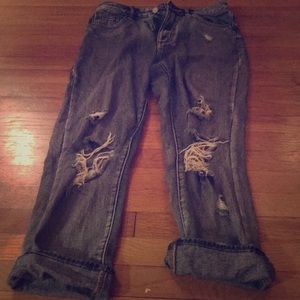 Ripped & Washed Denim Mom Jeans!
